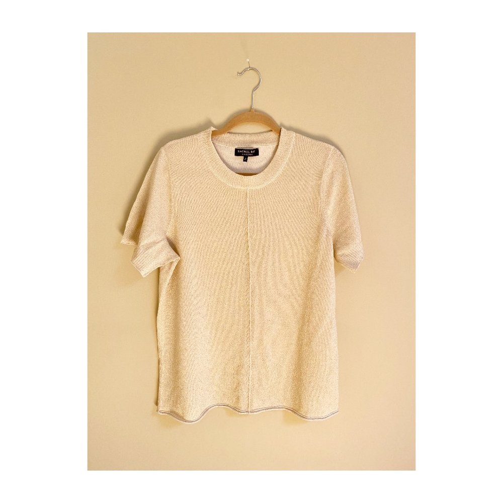 RACHEL ROY COLLECTION METALLIC KNIT TOP